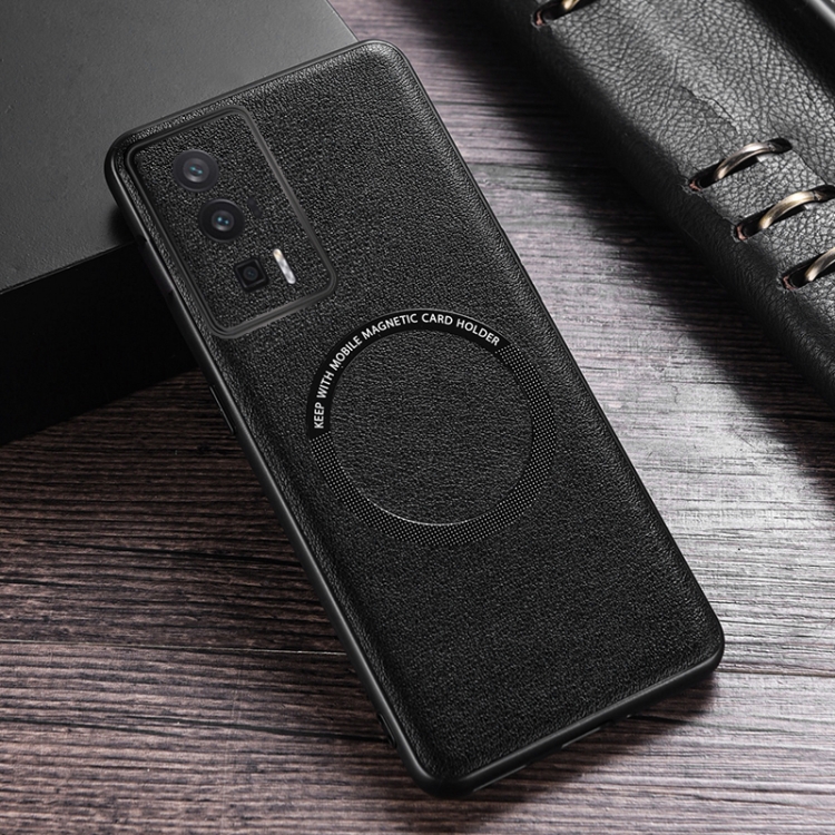 

For Xiaomi Redmi K60 PU MagSafe Magnetic Phone Case(Black)