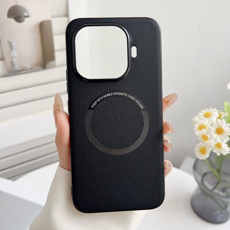 

For Xiaomi 15T Pro PU MagSafe Magnetic Phone Case(Black)