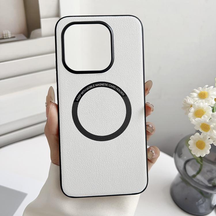 

For Xiaomi 15T PU MagSafe Magnetic Phone Case(White)