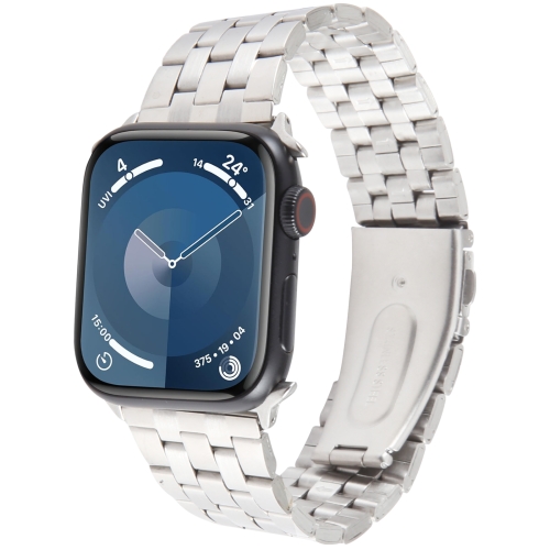 

For Apple Watch Series 6 40mm 22mm Ultra-thin Five Beads Stainless Steel Watch Band(Silver)