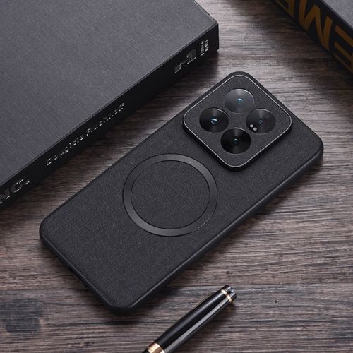 

For Xiaomi 14T CD Magnetic Cloth Texture PU Phone Case(Black)