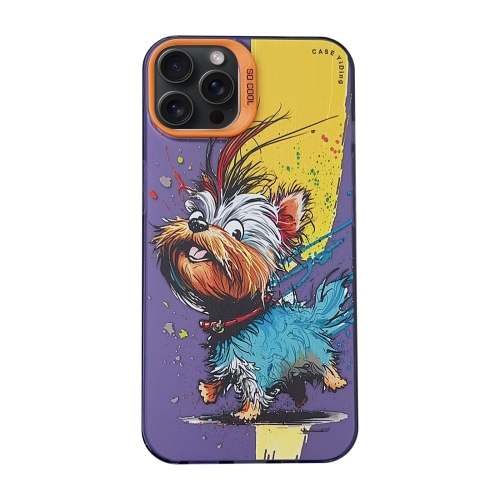 

For iPhone 15 Pro Cartoon Animal Graffiti PC + TPU Phone Case(Puppy)