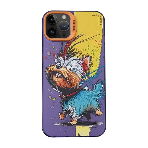 

For iPhone 14 Pro Cartoon Animal Graffiti PC + TPU Phone Case(Puppy)