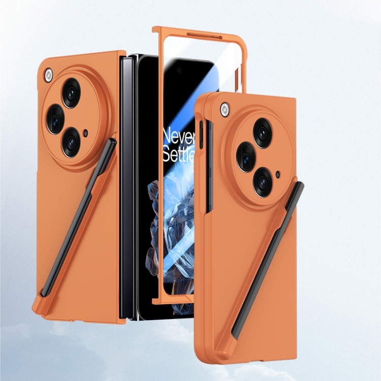 

For OPPO Find N3 Integrated Skin Feel PC Phone Case with Pen / Pen Box(Orange)