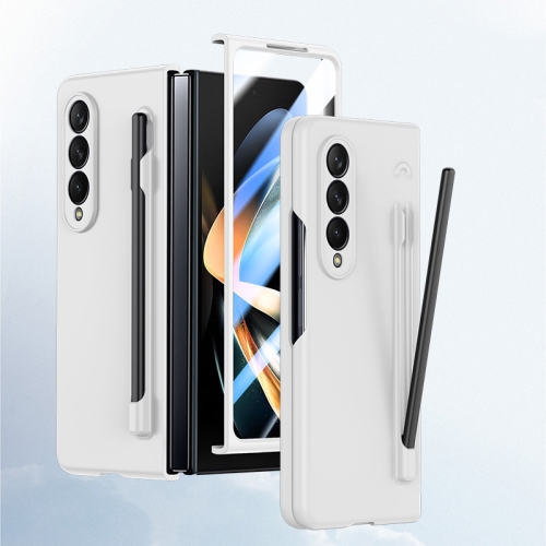 

For Samsung Galaxy Z Fold4 5G Integrated Skin Feel PC Phone Case with Pen / Pen Box(White)