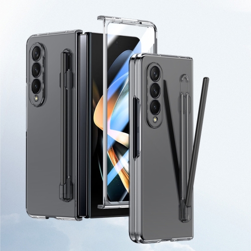 

For Samsung Galaxy Z Fold4 5G Integrated Skin Feel PC Phone Case with Pen / Pen Box(Transparent)