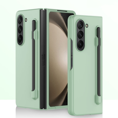 

For Samsung Galaxy Z Fold5 5G Integrated Skin Feel PC Phone Case with Pen / Pen Box(Light Green)