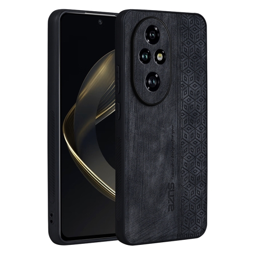 

For Honor 200 AZNS 3D Embossed Skin Feel Phone Case(Black)