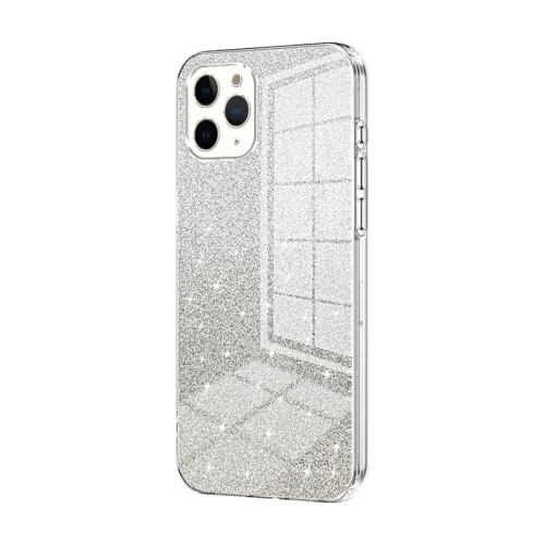 

For iPhone 11 Pro Gradient Glitter Powder Electroplated Phone Case(Transparent)