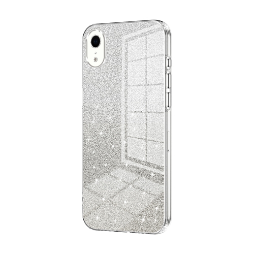 

For iPhone XR Gradient Glitter Powder Electroplated Phone Case(Transparent)
