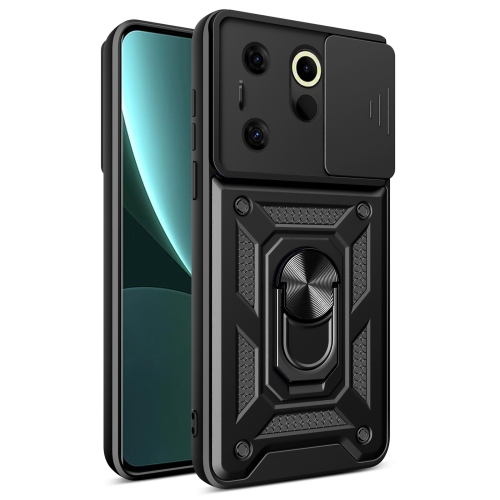 

For Tecno Camon 20 Premier Sliding Camera Cover Design TPU+PC Phone Case(Black)