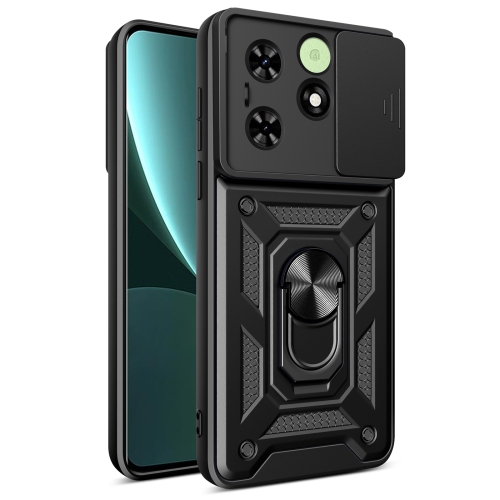 For Tecno Spark Go 2024 / Spark 20 Sliding Camera Cover Design TPU+PC Phone Case(Black) комплект съемных разделителей для рюкзака xd design bobby hero xl cерый p705 722