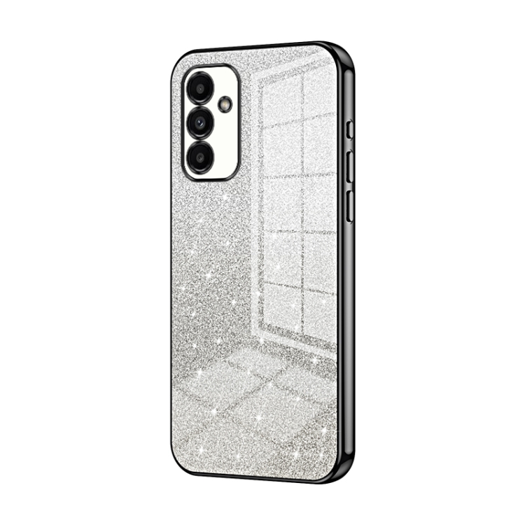 

For Samsung Galaxy A14 5G Gradient Glitter Powder Electroplated Phone Case(Black)