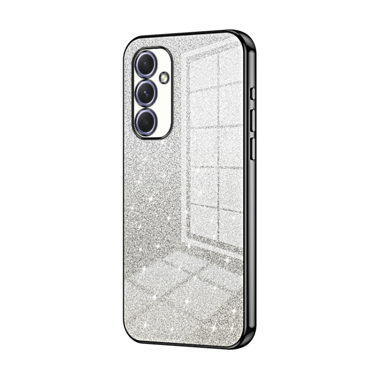 

For Samsung Galaxy A54 5G Gradient Glitter Powder Electroplated Phone Case(Black)