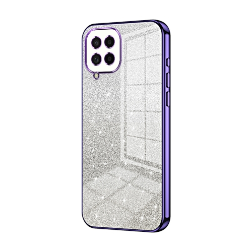 

For Samsung Galaxy M53 5G Gradient Glitter Powder Electroplated Phone Case(Purple)