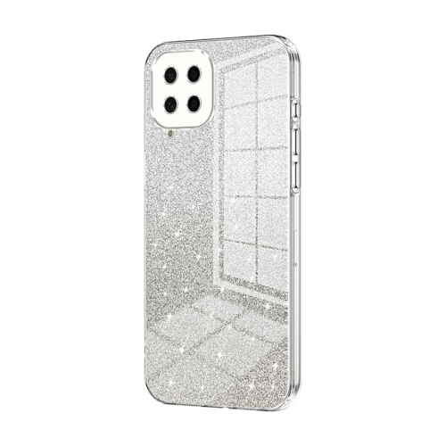 

For Samsung Galaxy M53 5G Gradient Glitter Powder Electroplated Phone Case(Transparent)