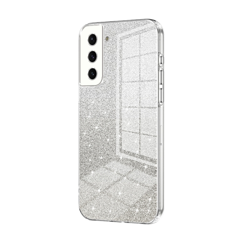 

For Samsung Galaxy S21 5G Gradient Glitter Powder Electroplated Phone Case(Transparent)