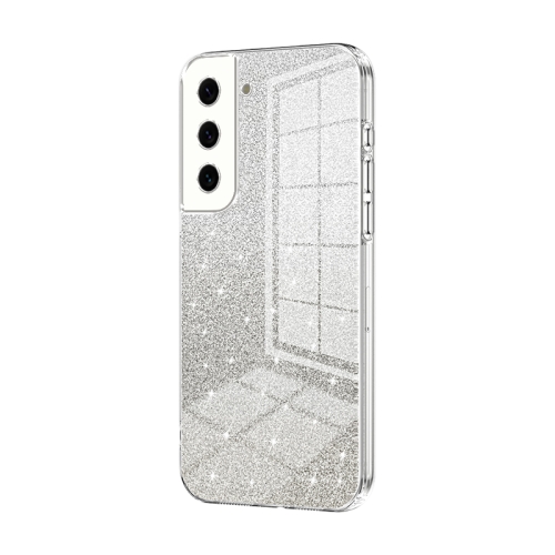 

For Samsung Galaxy S22 5G Gradient Glitter Powder Electroplated Phone Case(Transparent)