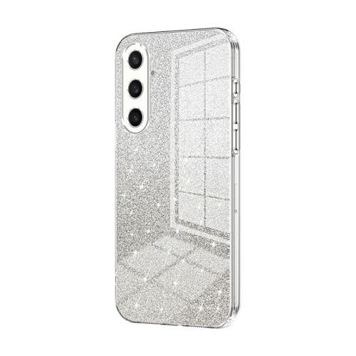 

For Samsung Galaxy S23 FE 5G Gradient Glitter Powder Electroplated Phone Case(Transparent)