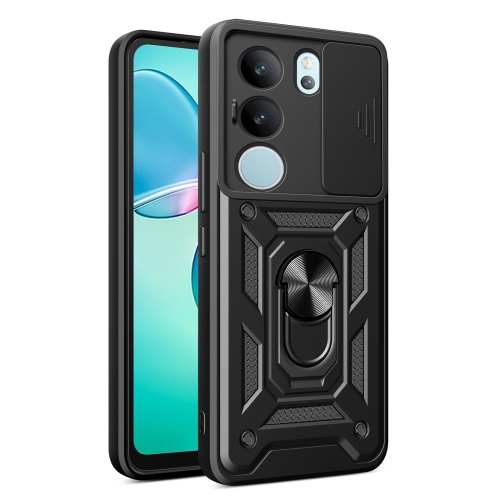 

For vivo S17 Pro 5G/V29 5G Sliding Camera Cover Design TPU+PC Phone Case(Black)