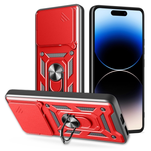

For vivo iQOO 13 5G Sliding Camera Cover Design TPU+PC Phone Case(Red)
