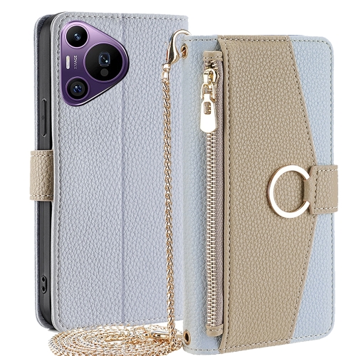 

For Huawei Pura 70 Pro / 70 Pro+ 5G Crossbody Litchi Texture Leather Phone Case(Blue)
