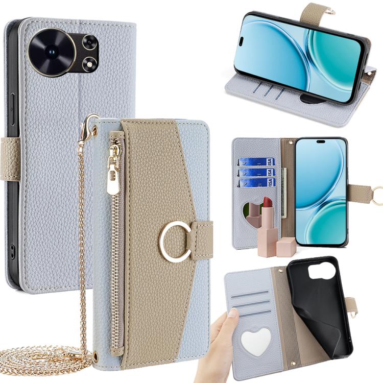 

For Huawei Maimang 40 5G Crossbody Litchi Texture Leather Phone Case(Blue)