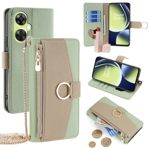 

For OnePlus Nord CE 3 Lite 5G Crossbody Litchi Texture Leather Phone Case(Green)