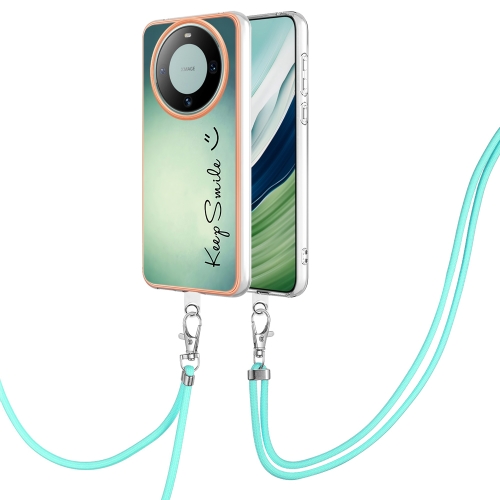 

For Huawei Mate 60 Electroplating Dual-side IMD Phone Case with Lanyard(Smile)