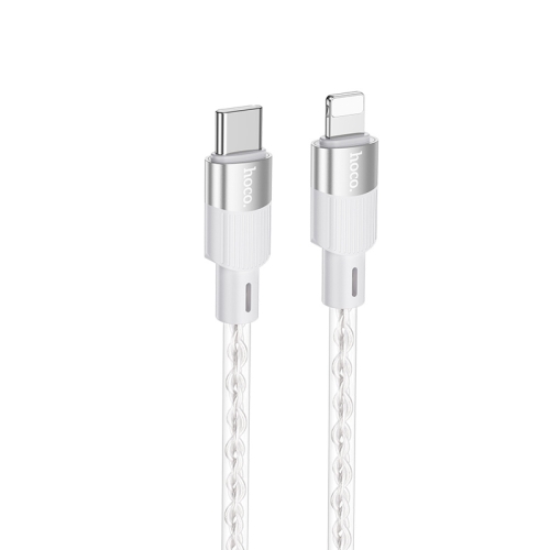 

hoco X99 Crystal Junction PD 20W USB-C / Type-C to 8 Pin Silicone Charging Data Cable, Length:1m(Grey)