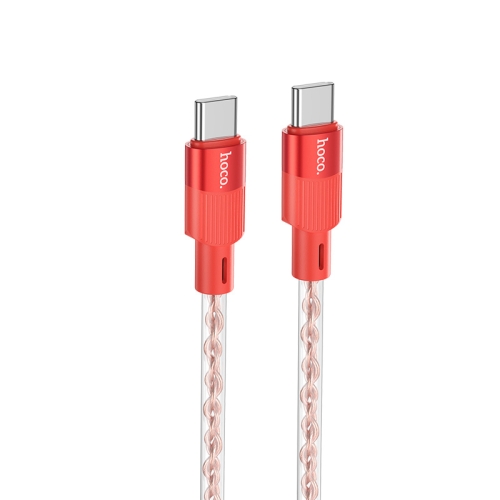 

hoco X99 Crystal Junction 60W USB-C / Type-C to USB-C / Type-C Silicone Charging Data Cable, Length:1m(Red)