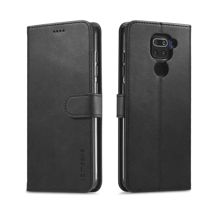 

For Xiaomi Redmi Note 9 LC.IMEEKE Calf Texture Horizontal Flip Leather Case, with Holder & Card Slots & Wallet(Black)