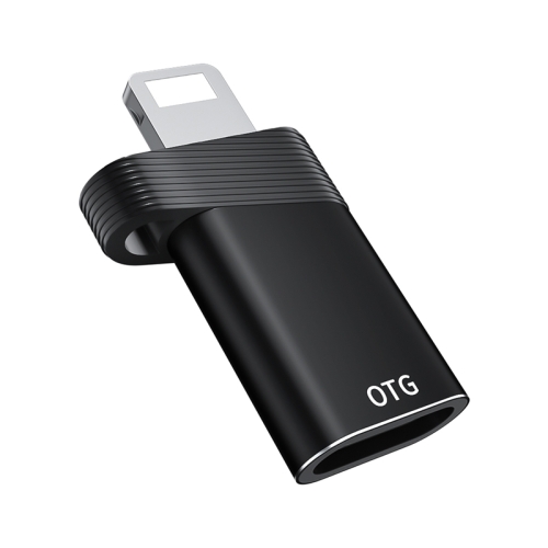 

ADS-616B 8 Pin Male to USB-C/Type-C Female OTG Adapter(Black)