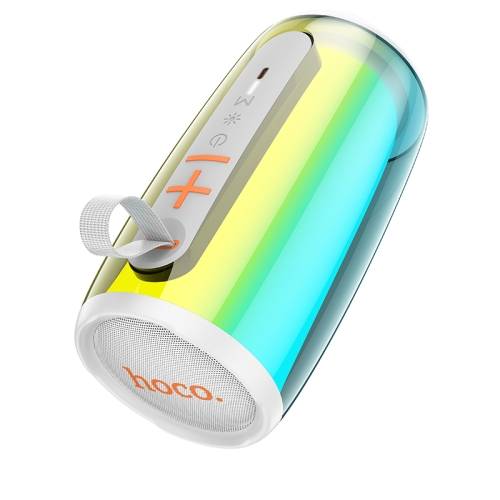 

hoco HC18 Jumper Colorful Luminous Outdoor Bluetooth 5.1 Speaker Support TF Card / FM / TWS(White)