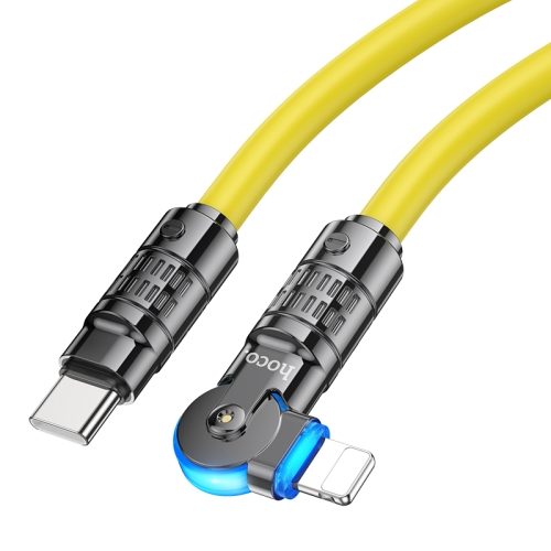 

hoco U118 Kaidi PD 27W USB-C/Type-C to 8 Pin Rotating Charging Data Cable, Length: 1.2m(Yellow)