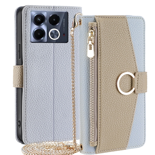 

For Infinix Note 40 5G Crossbody Litchi Texture Leather Phone Case(Blue)