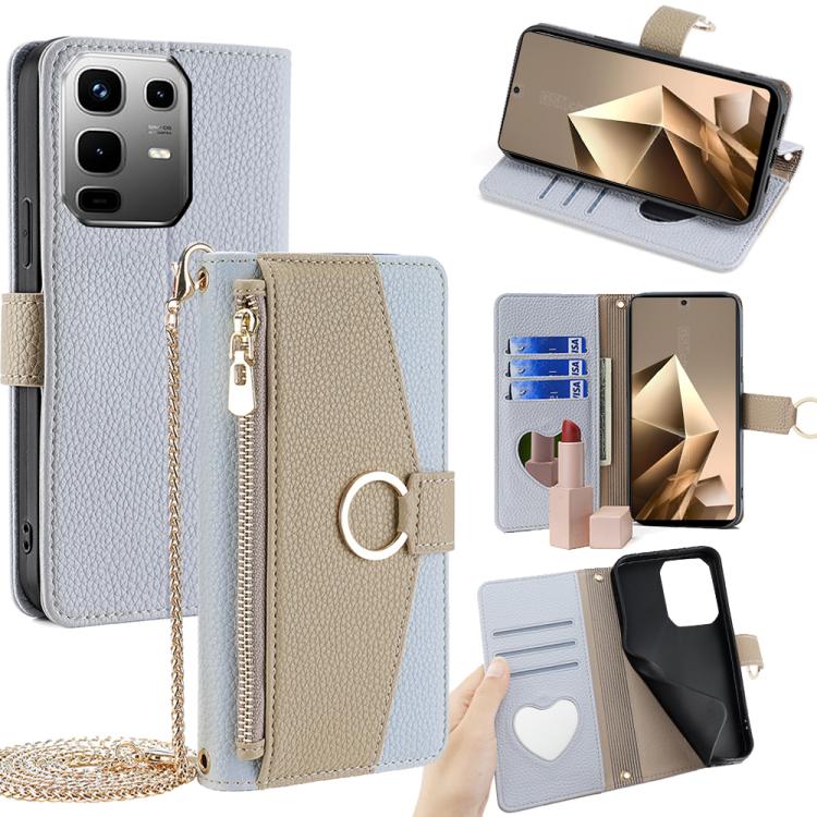 

For Infinix Note 50 4G Crossbody Litchi Texture Leather Phone Case(Blue)
