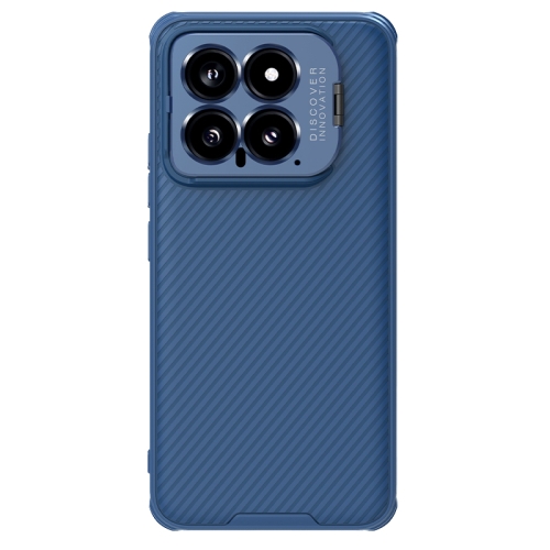 

For Xiaomi 14 NILLKIN Black Mirror Prop CD Texture Mirror Precise Hole Phone Case(Blue)