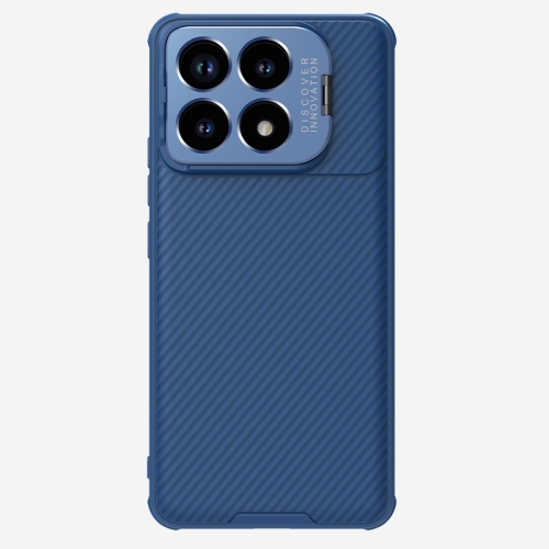 

For Xiaomi Redmi K70/K70 Pro NILLKIN Black Mirror Prop CD Texture Mirror Precise Hole Phone Case(Blue)