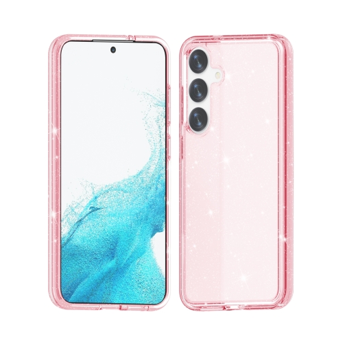 

For Samsung Galaxy S24+ 5G Shockproof Terminator Glitter Powder Phone Case(Pink)