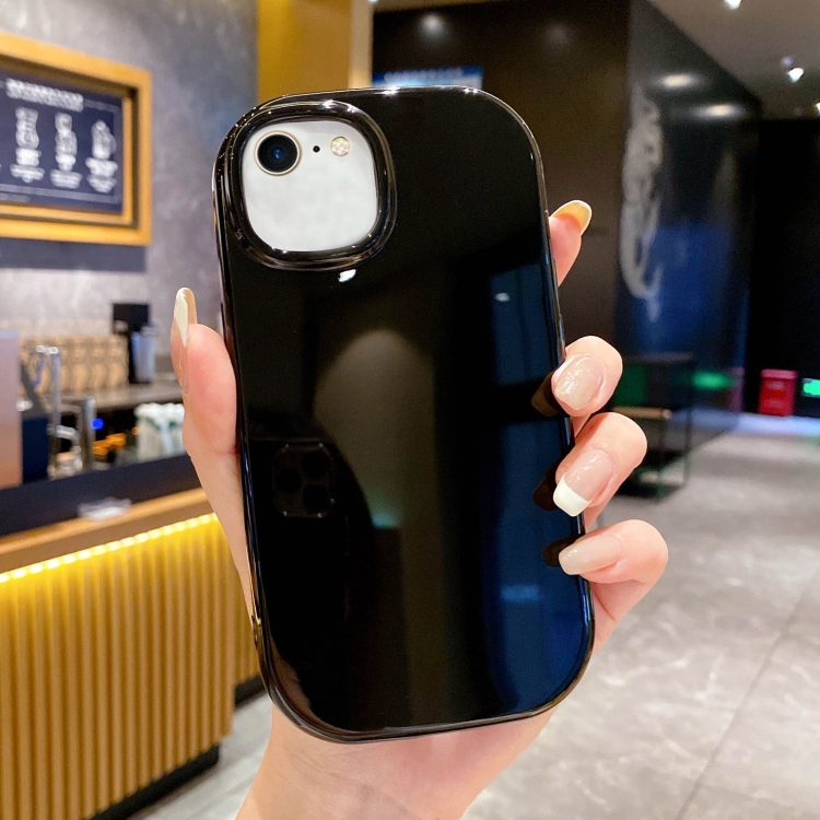 

For iPhone SE 2022 / SE 2020 Glossy Soap Shape TPU Phone Case(Black)
