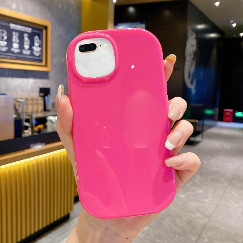 

For iPhone 8 Plus / 7 Plus Glossy Soap Shape TPU Phone Case(Rose Red)