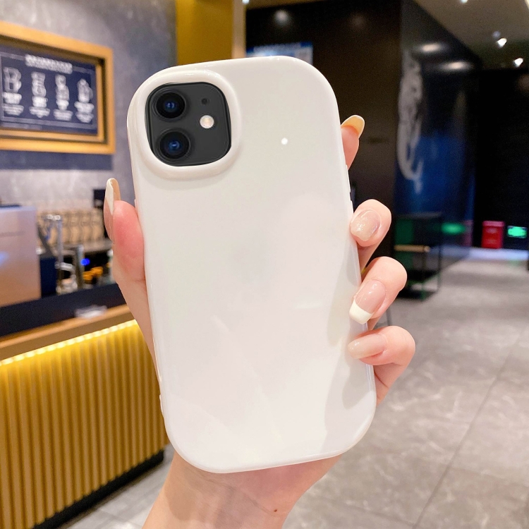

For iPhone 12 Glossy Soap Shape TPU Phone Case(White)