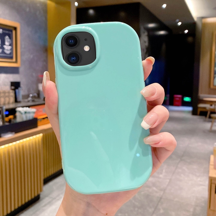 

For iPhone 12 Glossy Soap Shape TPU Phone Case(Green)