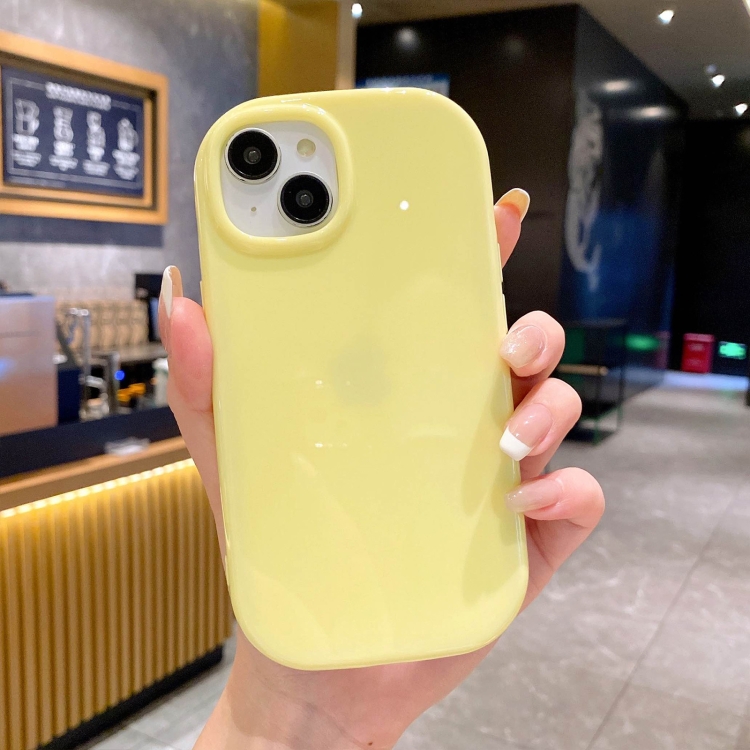

For iPhone 15 Glossy Soap Shape TPU Phone Case(Yellow)