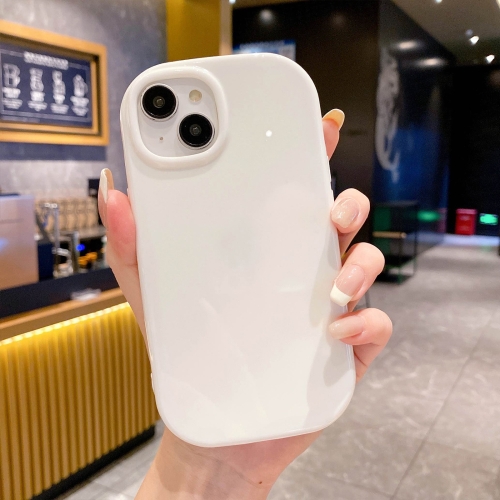 

For iPhone 15 Glossy Soap Shape TPU Phone Case(White)