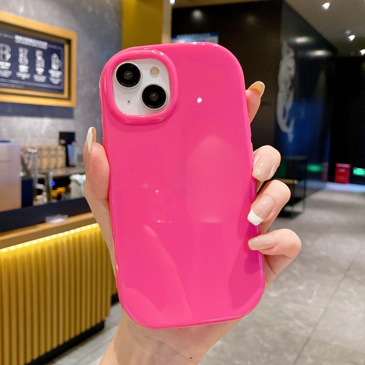 

For iPhone 15 Glossy Soap Shape TPU Phone Case(Rose Red)
