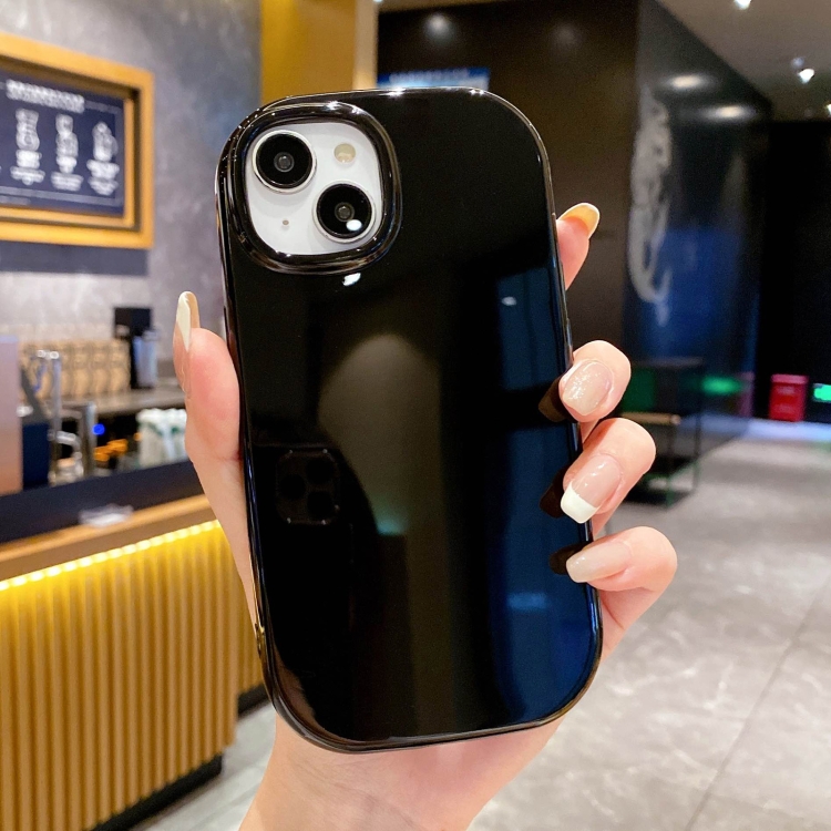 

For iPhone 15 Plus Glossy Soap Shape TPU Phone Case(Black)