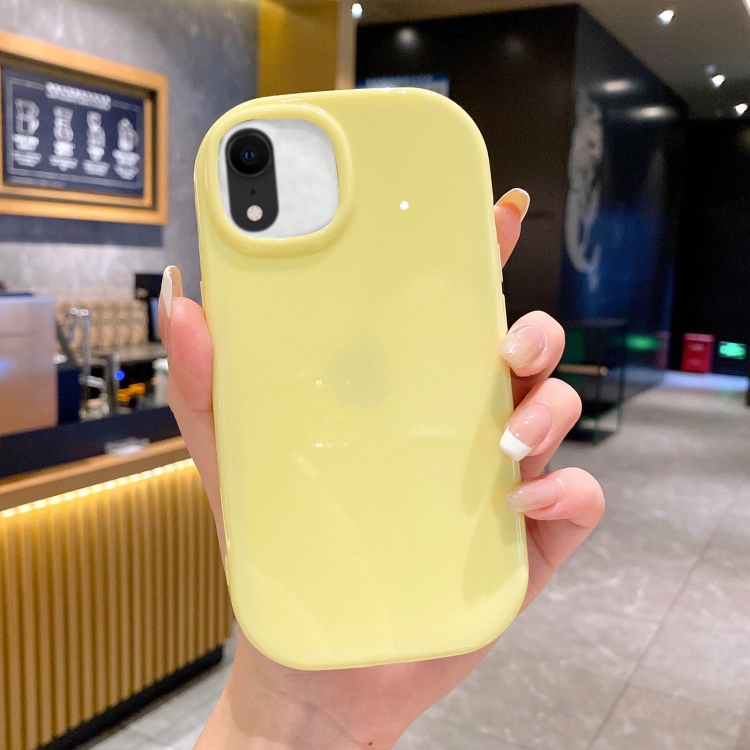 

For iPhone XR Glossy Soap Shape TPU Phone Case(Yellow)