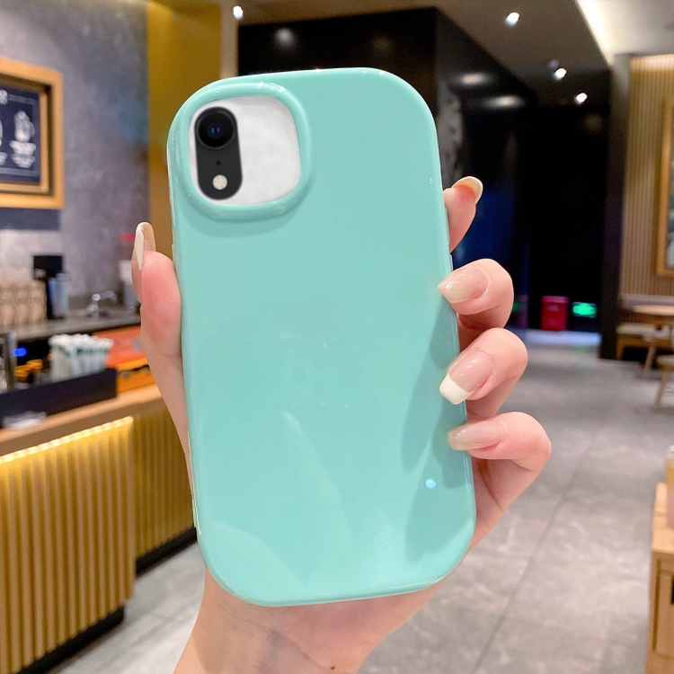 

For iPhone XR Glossy Soap Shape TPU Phone Case(Green)